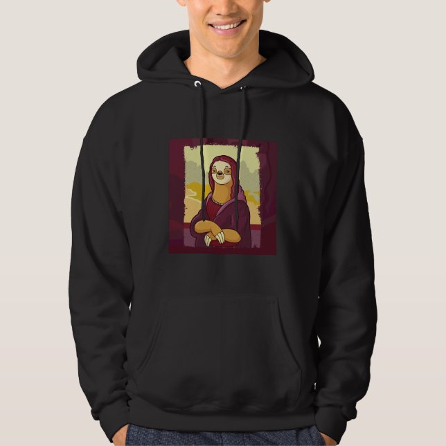 Funny Sloth Monalisa Hoodie (Front)