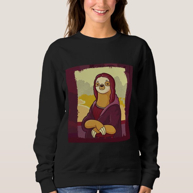 Funny Sloth Monalisa Sweatshirt (Front)