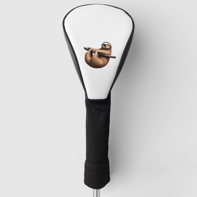 Funny Sloth on a Tree � Just Make It to Friday Cla Golf Head Cover (Front)