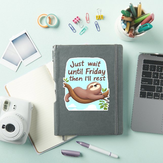 Funny Sloth on a Tree � Just Make It to Friday Ove (iPad Cover)