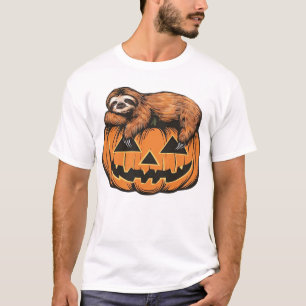 Funny Sloth on Halloween Pumpkin Essential T-Shirt