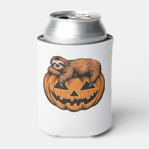 Funny Sloth on Halloween Pumpkin Essential T-Shirt Can Cooler