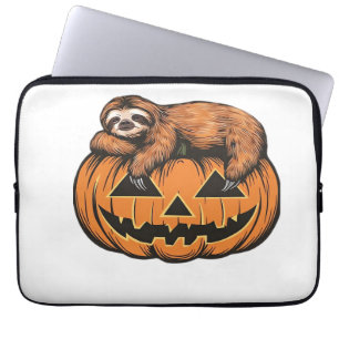 Funny Sloth on Halloween Pumpkin Essential T-Shirt Laptop Sleeve