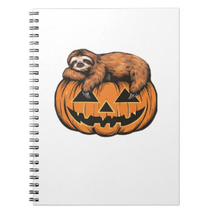 Funny Sloth on Halloween Pumpkin Essential T-Shirt Notebook