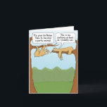 Funny Sloth Party Animals Birthday Card<br><div class="desc">This cute and hilarious birthday card features one sloth encouraging another to be a party animal. Just not possible.

Thanks for choosing this original design by © Chuck Ingwersen and supporting me — an independent artist! I post cartoons every day on Instagram: https://www.instagram.com/captainscratchy</div>