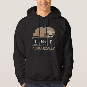 Funny Sloth Periodic Table Science Physics Hoodie