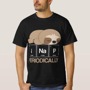 Funny Sloth Periodic Table Science Physics  T-Shirt