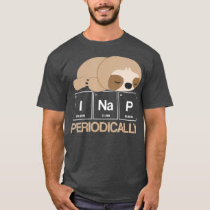 Funny Sloth Periodic Table Science Physics T-Shirt