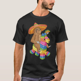 Funny Sloth Pinata Taco Suit Cinco De Mayo Mexican T-Shirt