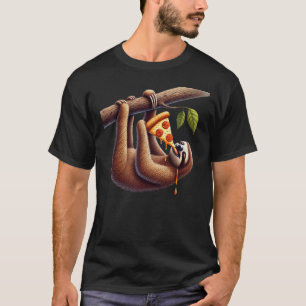 Funny Sloth Pizza Tee - Sloth Lover Gift, Pizza 