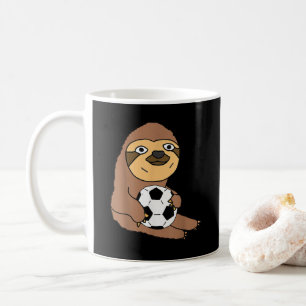 Funny Sloth Playing Soccer Coffee Mug
