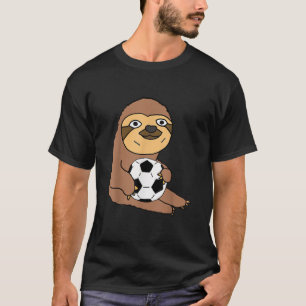 Funny Sloth Playing Soccer T-Shirt