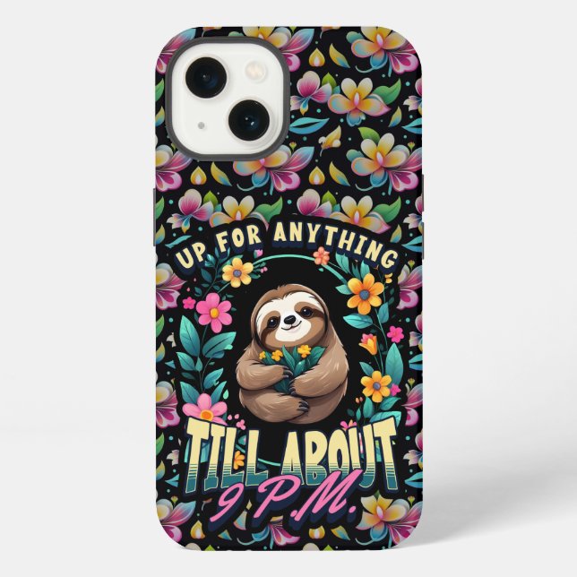 Funny Sloth Quote All Over Print iPhone Case (Back)