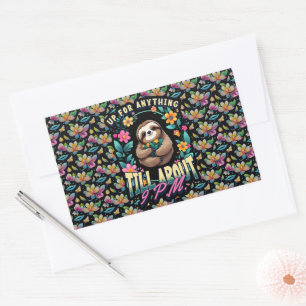 Funny Sloth Quote All Over Print Rectangular Sticker