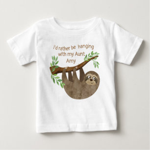 Funny sloth rather be hanging Sloth lover Baby T-Shirt