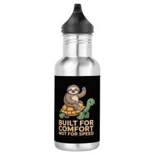 Funny Sloth Riding Turtle 532 Ml Water Bottle