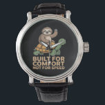 Funny Sloth Riding Turtle Watch<br><div class="desc">Funny Sloth Riding Turtle</div>