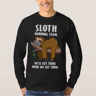Funny Sloth Running Team Face Mask T-Shirt