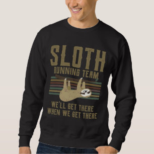 Funny Sloth Running Team Idea Vintage Sweatshirt