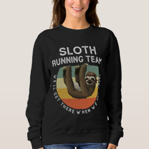 Funny Sloth Running Team Vintage Sweatshirt