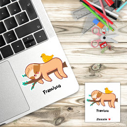 Funny Sloth Sleeping Custom Name
