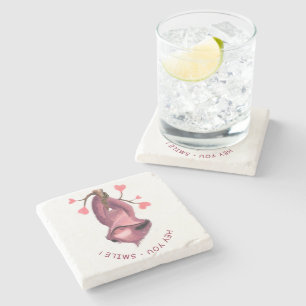Funny Sloth Stone Coaster - Custom Text