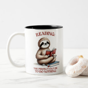 Funny Sloth Sublimation  Two-Tone Coffee Mug