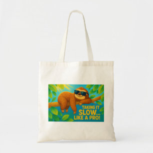 Funny Sloth Tote – "Taking It Slow... Like a Pro!" Bag