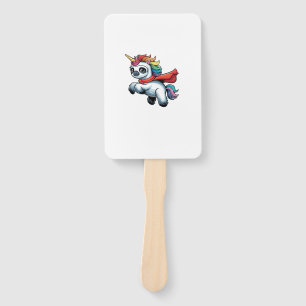 Funny Sloth Unicorn as Hero for a Superhero Long S Hand Fan