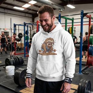 Funny Sloth Weightlifter Gym Sports Hoodie