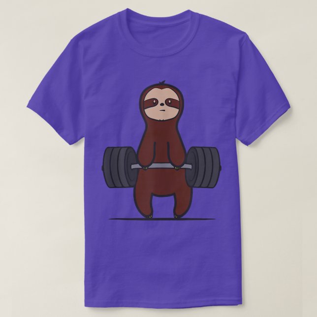 Funny Sloth Workout Gym  T-Shirt (Design Front)