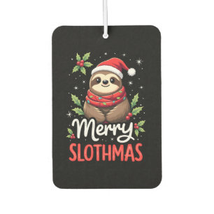 Funny Sloth Xmas Lights Merry Slothmas Sloth Chris Car Air Freshener