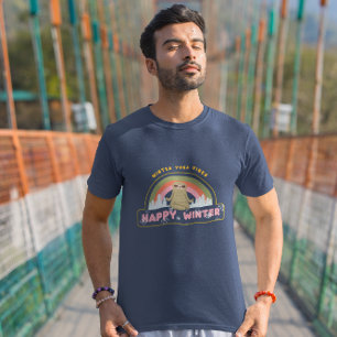 Funny Sloth Yoga Positions Winter Edition T-Shirt