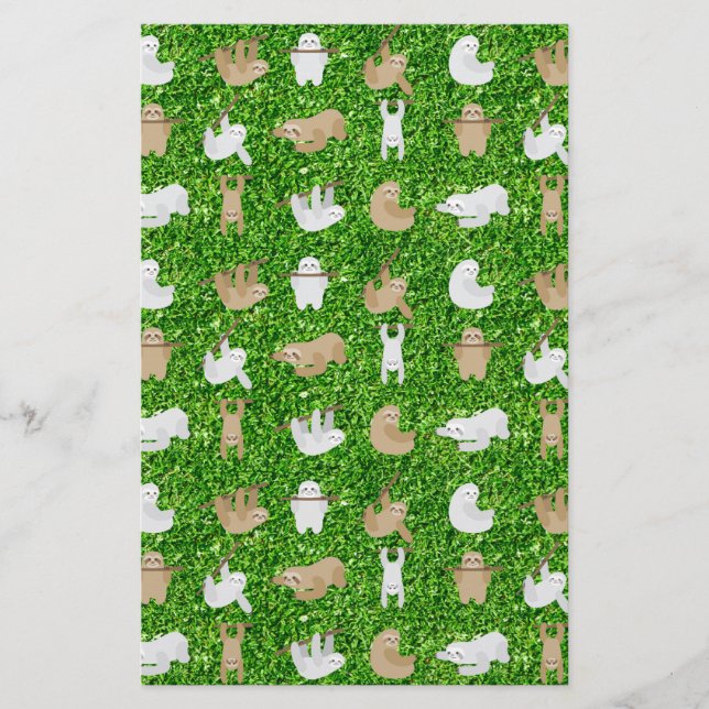 funny sloths stationery (Front)