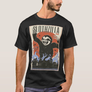 Funny Slothzilla Sloth Asia Monster T-Shirt