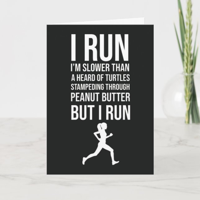 Funny Slow Runner Cards Running Jogging Humour XC (Front)