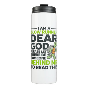 Funny Slow Runner Turtle Quote Vintage Engraving D Thermal Tumbler