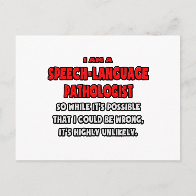 Funny SLP .. Highly Unlikely Postcard (Front)