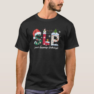 Funny SLP Speech Language Pathologist Santa Christ T-Shirt
