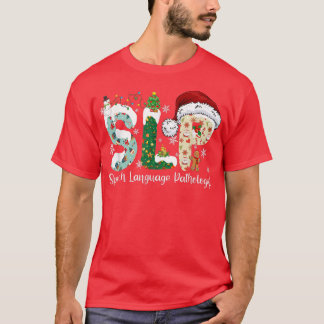Funny SLP Speech Language Pathologist Santa Christ T-Shirt