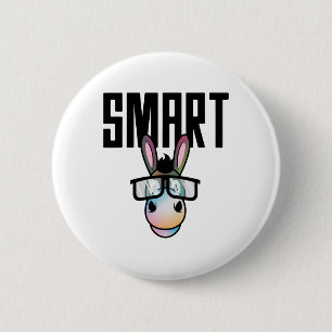 Funny Smart Donkey Horseback Riding Lover Gift For 6 Cm Round Badge