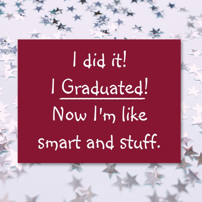 Funny Smart Grad Graduation Party Invitation Card (Funny Smart Grad Graduation Party Invitation Card)