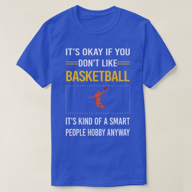 Funny Smart People Basketball  T-Shirt (Design Front)