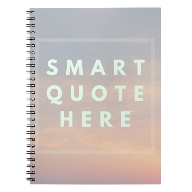Funny Smart Quote Here Mockup Notebook (Front)