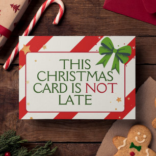 Funny Smart Unique Belated Christmas  Holiday Card