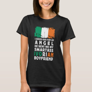 Funny Smartass Ivorian Boyfriend Ivory Coast Flag T-Shirt