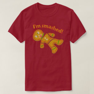Funny Smashed Gingerbread Man Christmas T-Shirt