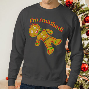 Funny Smashed Gingerbread Ugly Christmas Sweater