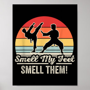 Funny Smell Feet Martial Arts Retro Karate Graphic Poster