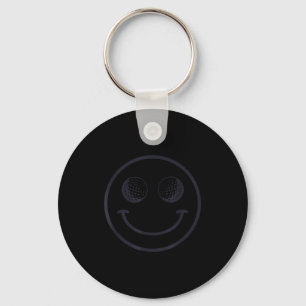 Funny Smile Golf Ball Men Women Cute Player Golfer Key Ring